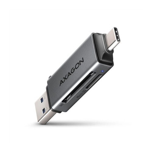 Axagon CRE-DAC External, Type-C+Type-A 2-slot SD/microSD