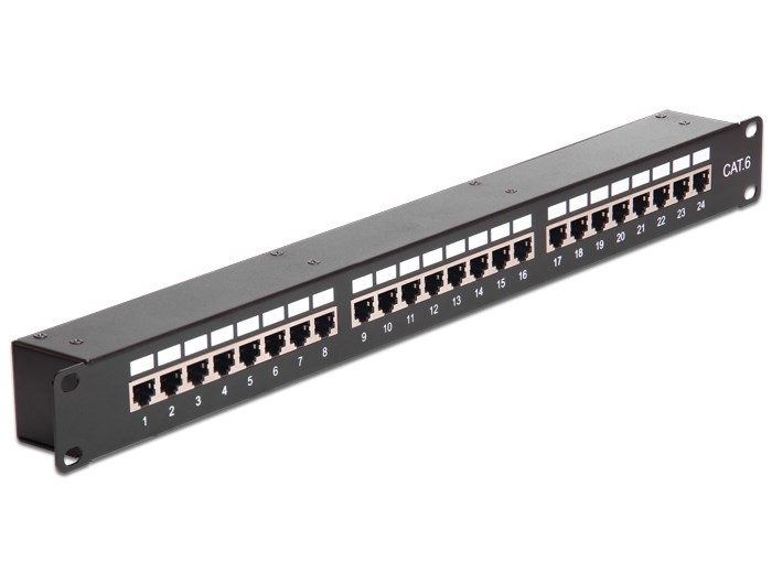 Delock 19" Coupler Patch Panel 24