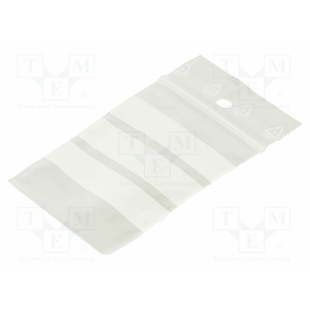 PLAST Self-seal bag; L: 60mm; Width: