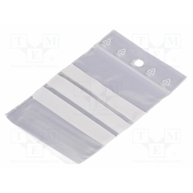 PLAST Self-seal bag; L: 80mm; Width: