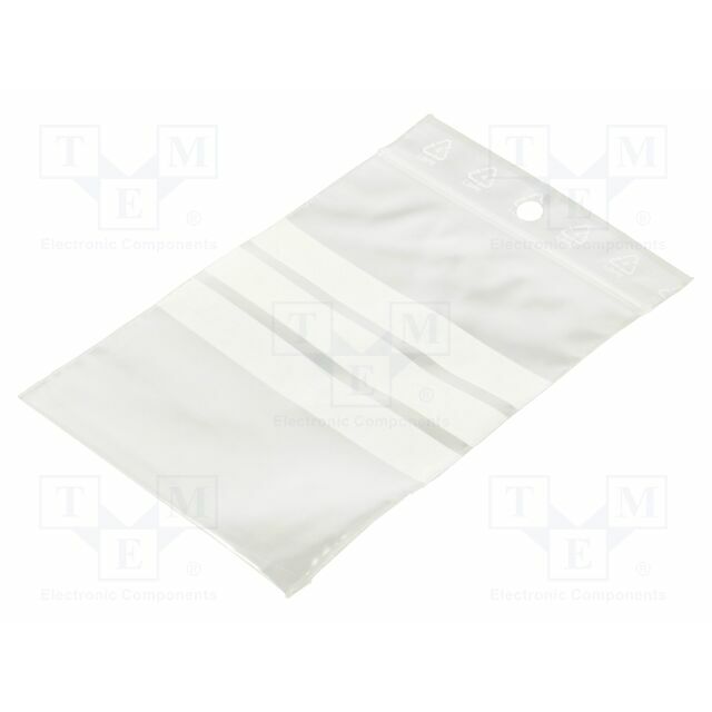 PLAST Self-seal bag; L: 100mm; Width: