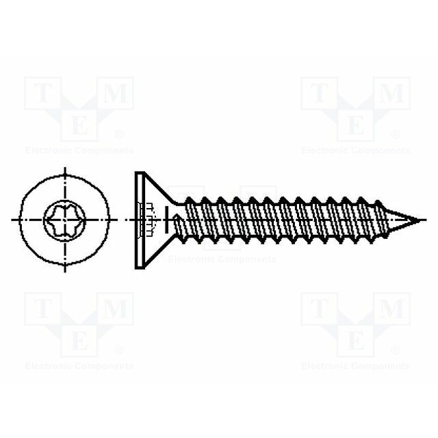KRAFTBERG Screw; 4.2x13; Head: countersunk