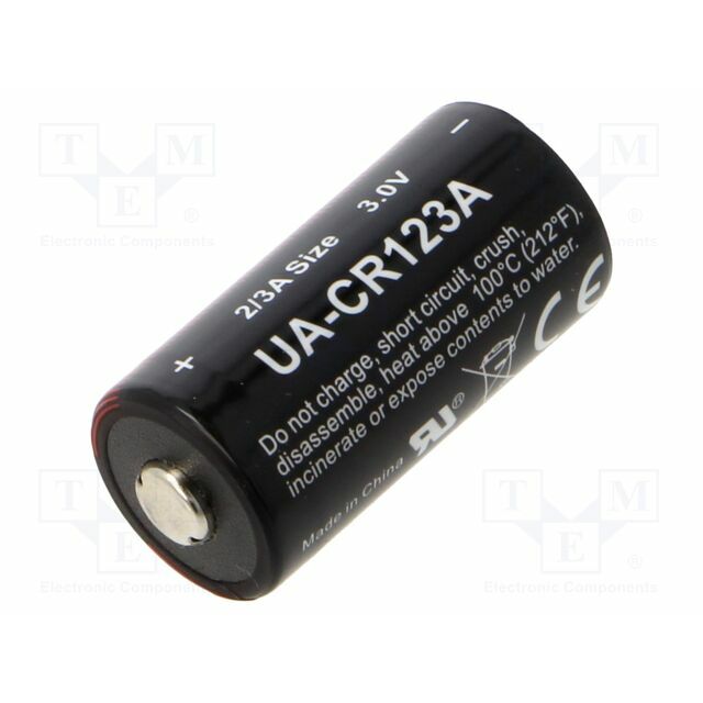 ULTRALIFE Battery: lithium; CR123A,CR17345; 3V