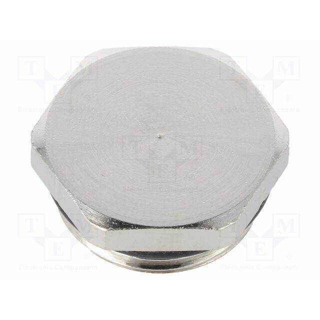 Stopper; PG7; IP68; brass; Plating: nickel