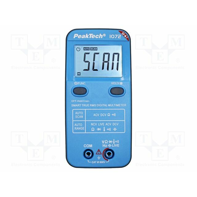 PEAKTECH Digital multimeter; LCD; 3,75