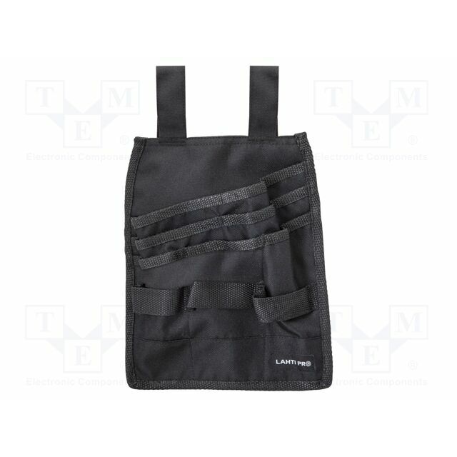 LAHTI PRO Tools pocket; black; poliester