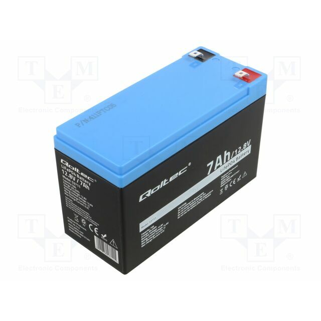 QOLTEC Re-battery: Li-FePO4; 7Ah; 12.8V