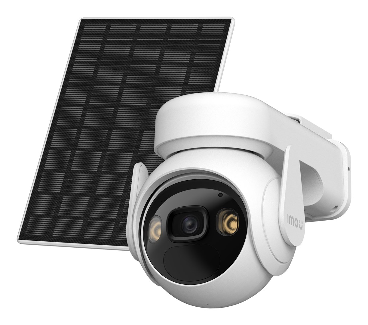 Rotating outdoor WiFi camera with solar