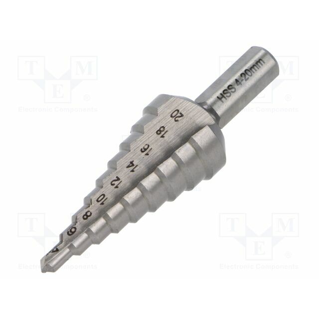 Drill bit; step,multistep; Ø: 4÷20mm