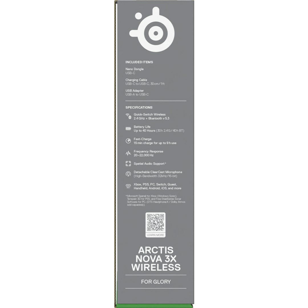 Steelseries Arctis Nova 3X Wireless, Black