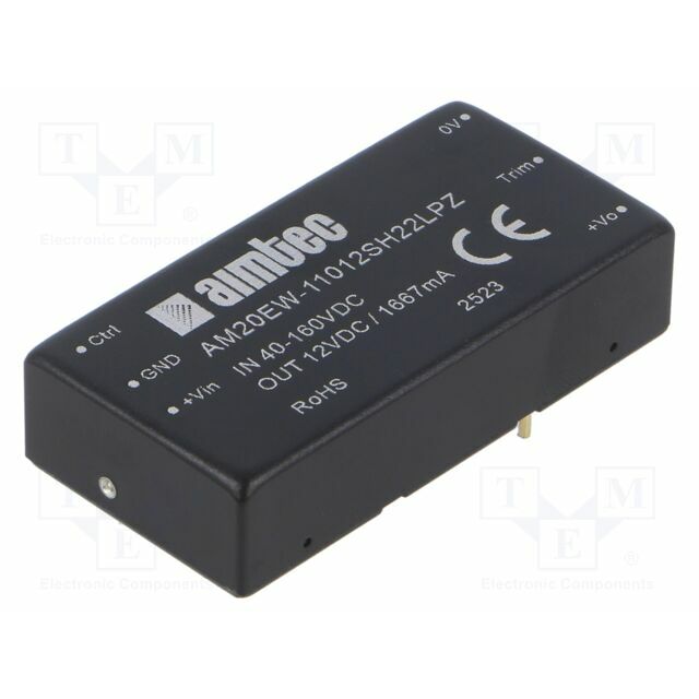 AIMTEC Converter: DC/DC; 20W; Uin: 40÷160VDC
