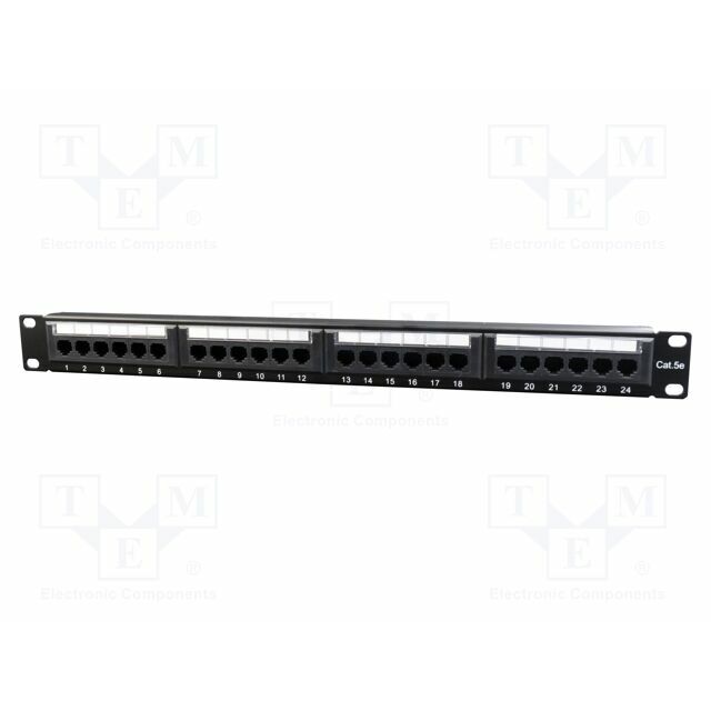 GEMBIRD Patch panel; Cablexpert; RACK; black