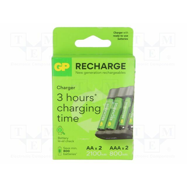 Charger: for rechargeable batteries; Ni-MH; Size: