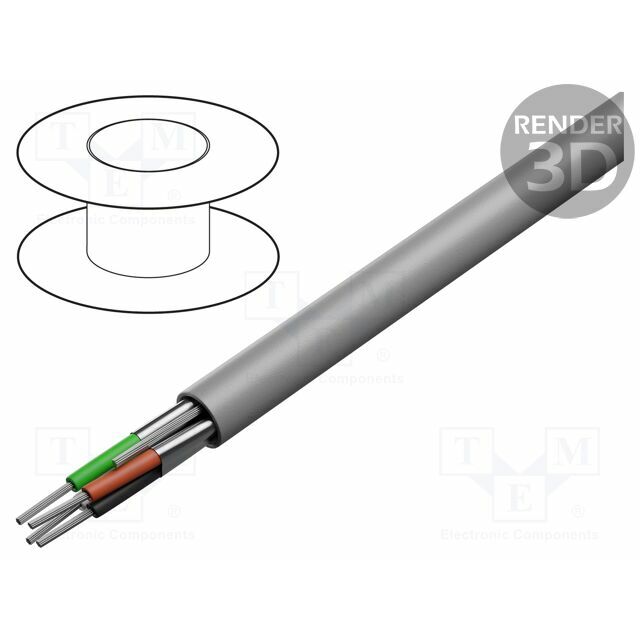 BELDEN Wire; 2x2x22AWG; stranded; Cu; Insulation: