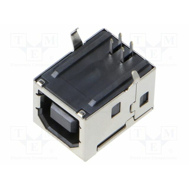 GCT Connector: USB B; socket; THT