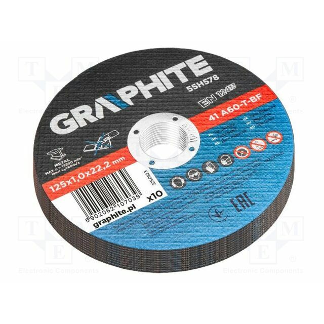 GRAPHITE Cutting wheel; Ø: 125mm; Disc