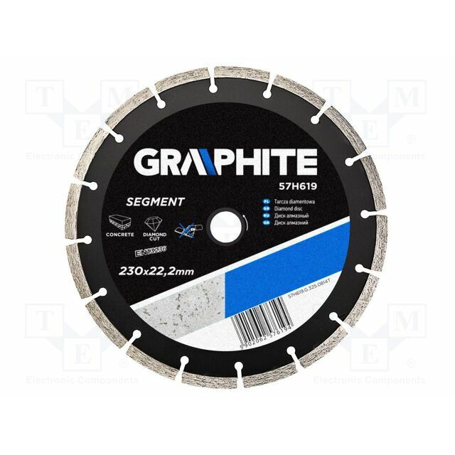 GRAPHITE Cutting diamond wheel; Ø: 230mm