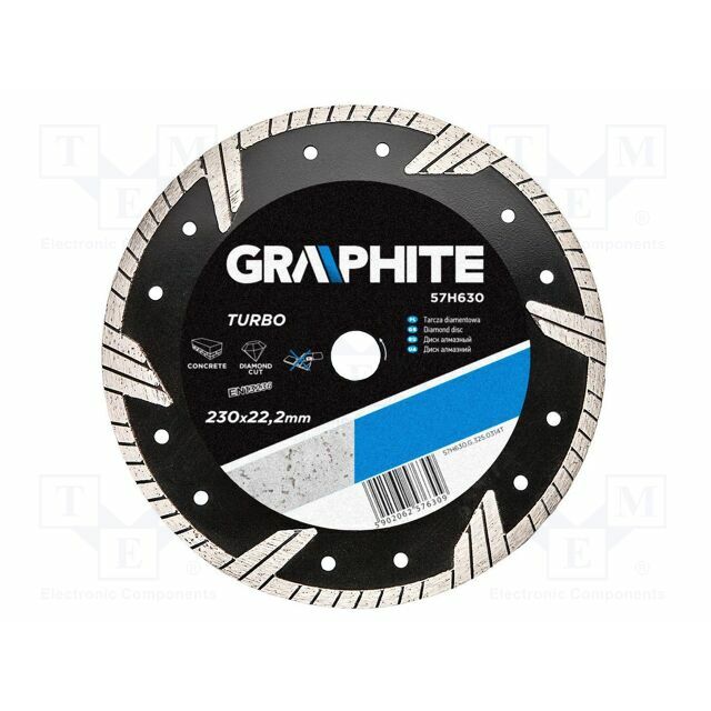 GRAPHITE Cutting diamond wheel; Ø: 230mm