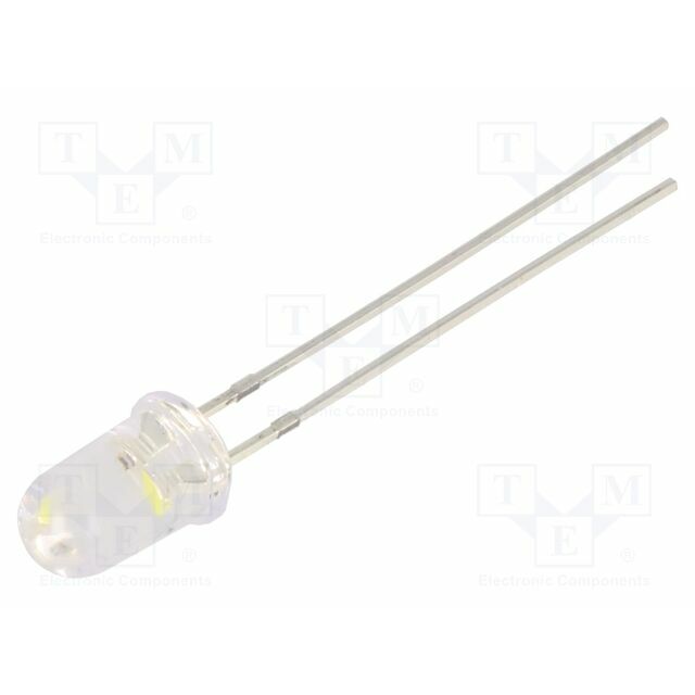 OPTOSUPPLY LED; white; 5mm; blinking; 30000mcd