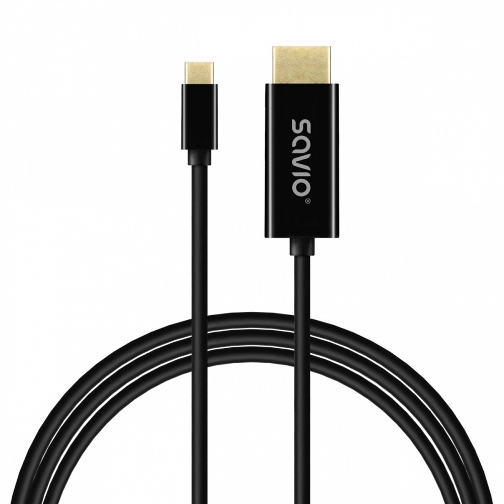 Kabelis Savio USB-C Male - HDMI