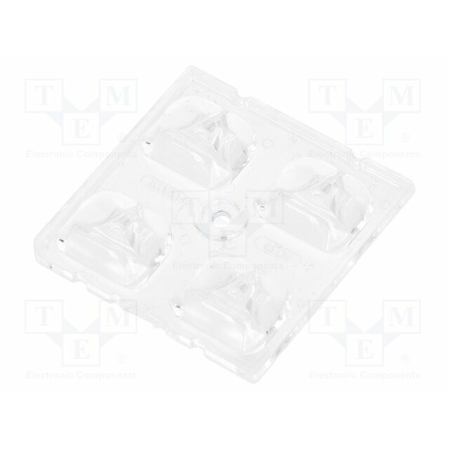 LEDIL LED lens; square; transparent; H:
