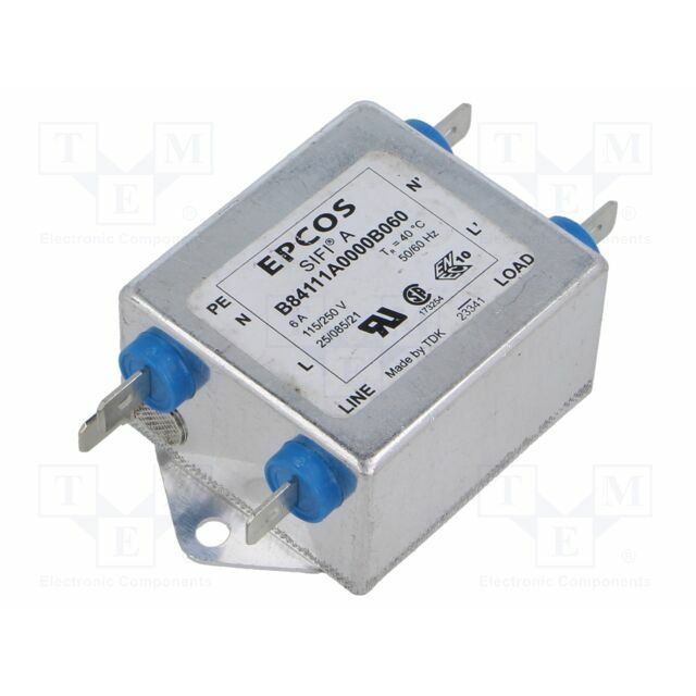 TDK Filter: anti-interference; single-phase; 250VAC; Ioper