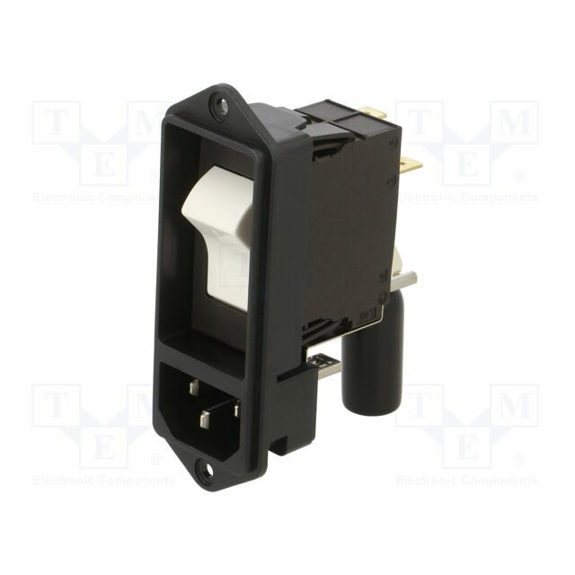 SCHURTER Connector: AC supply; socket; male