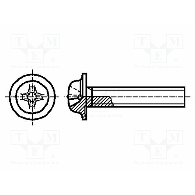 BOSSARD Screw; M3; M3x12; 0.5