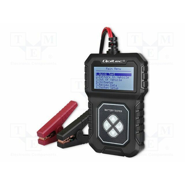 Tester: rechargeable batteries; Equipment: test leads
