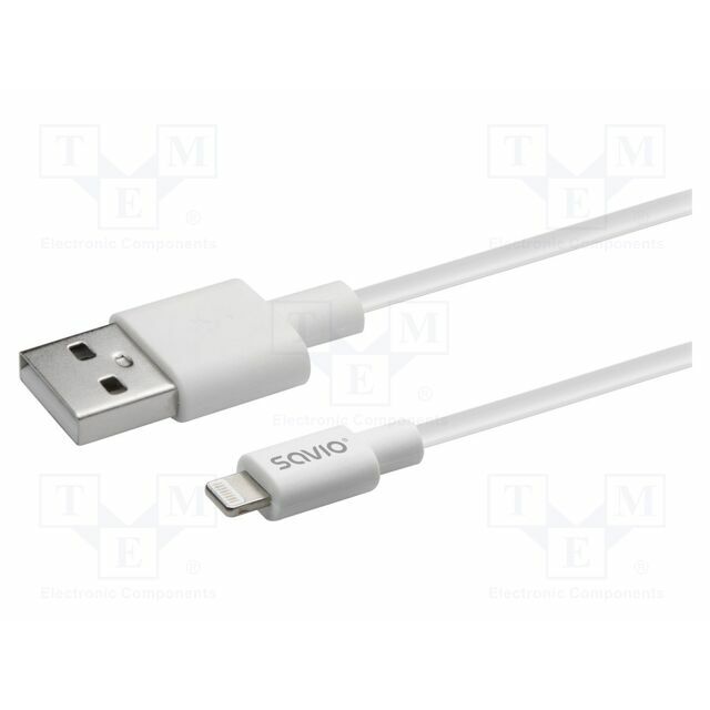 SAVIO Cable; Apple Lightning plug,USB