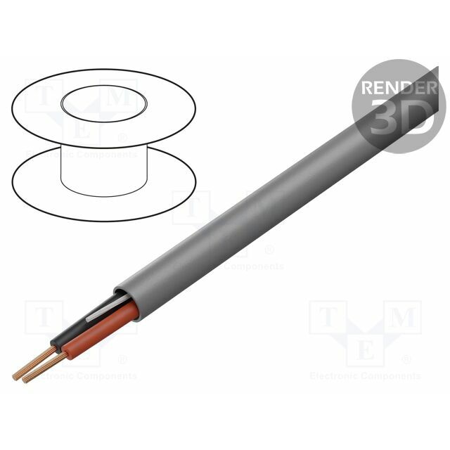 BELDEN Wire; 2x22AWG; unshielded; 300V; 305m