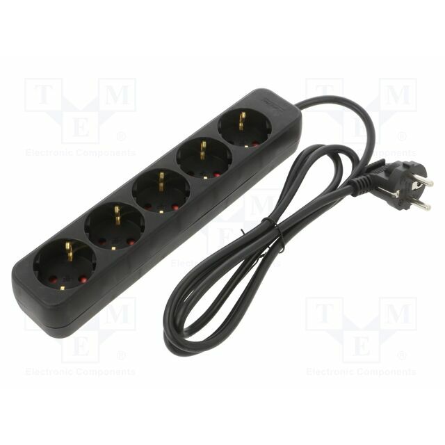 LANBERG Extension lead; H05VV-F; 3G1mm2; 1