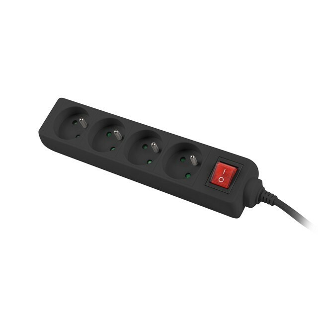 LANBERG Extension lead; H05VV-F; 3G1mm2; 1