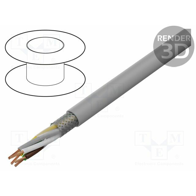 HELU Wire; LiY-CY; 5x0.25mm2; shielded