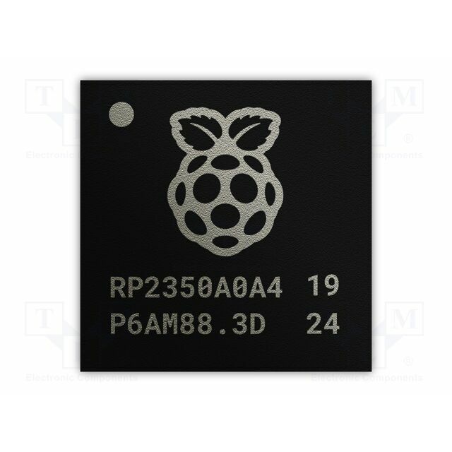 IC: RP2350 microcontroller; IC RP2350A0A4 T&R