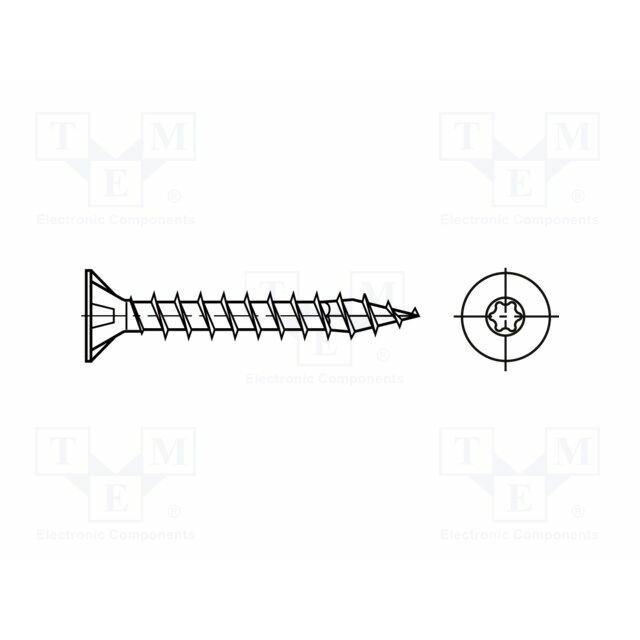 BOSSARD Screw; for wood; 4.5x20