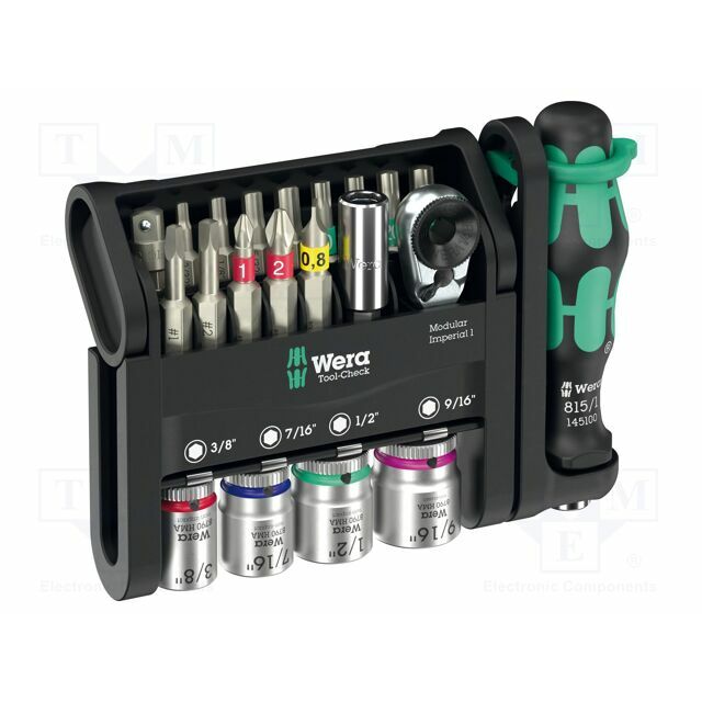 Tools set: screwdriver bits; hex key
