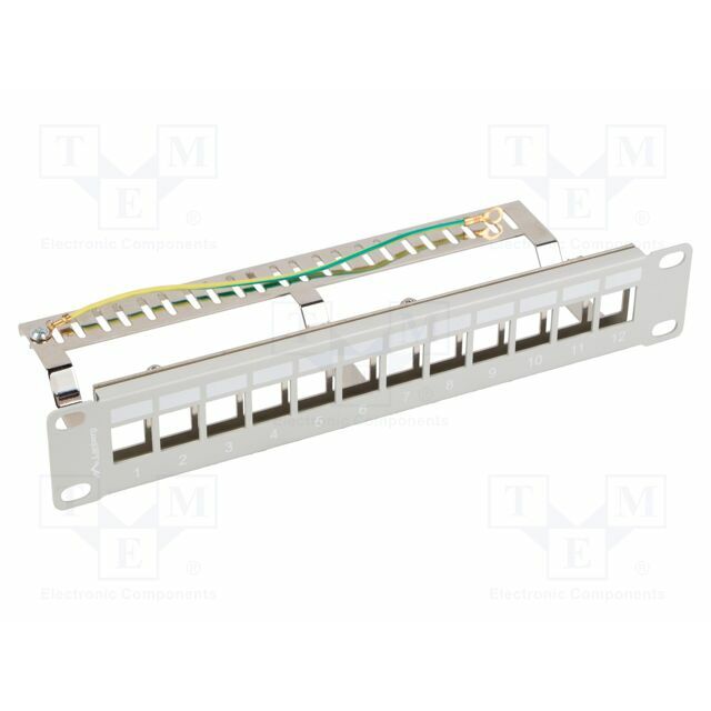 LANBERG Patch panel; Keystone; RACK; white
