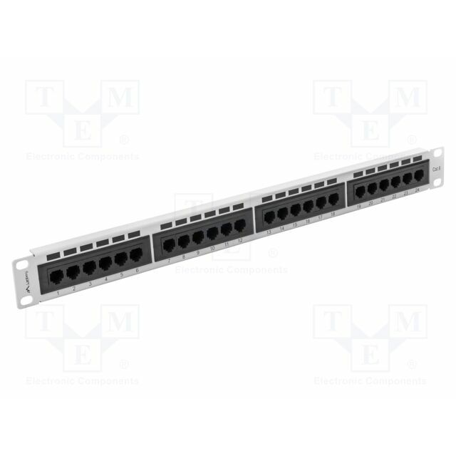 LANBERG Patch panel; RACK; white; RJ45