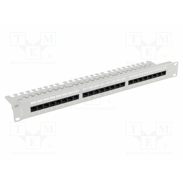 LANBERG Patch panel; RACK; white; RJ45