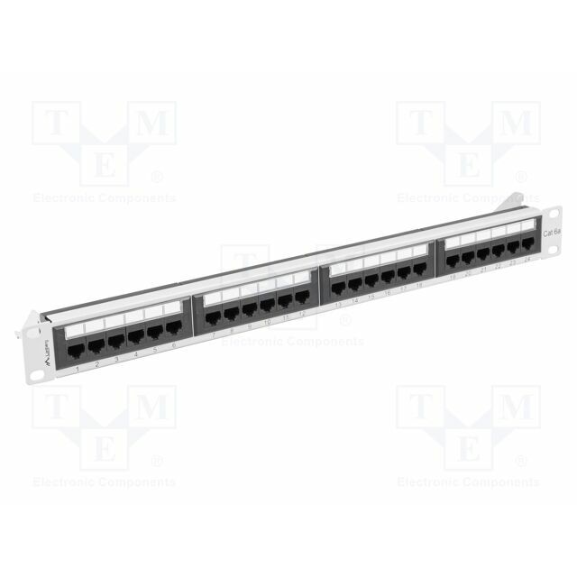 LANBERG Patch panel; white,black; Number