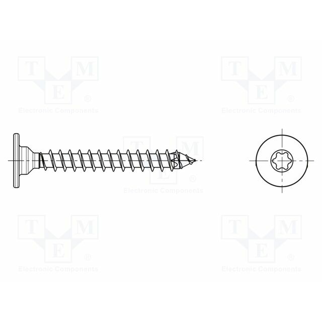 BOSSARD Screw; for wood; 4x20; Head: