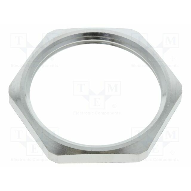 Nut; PG7; stainless steel; 17mm; Thread: