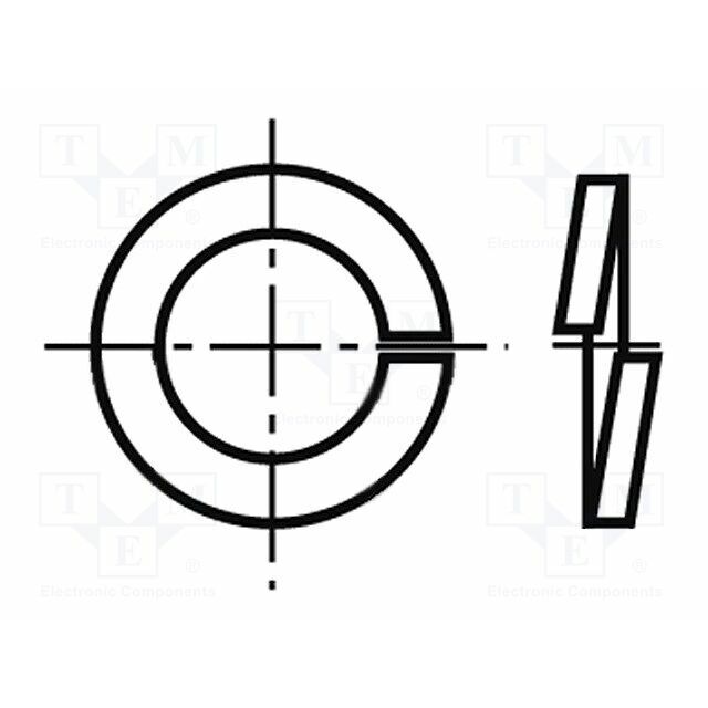 BOSSARD Washer; spring; M16; D=24.4mm