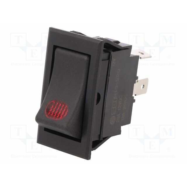 SCI ROCKER; SPST; Pos: 2; ON-OFF