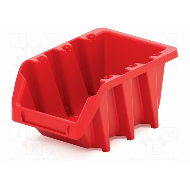 KISTENBERG Container: cuvette; red; long; 120x77x60mm