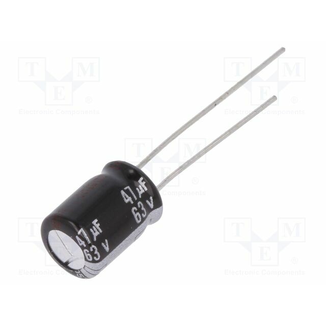 PANASONIC Capacitor: electrolytic; THT; 47uF; 63VDC