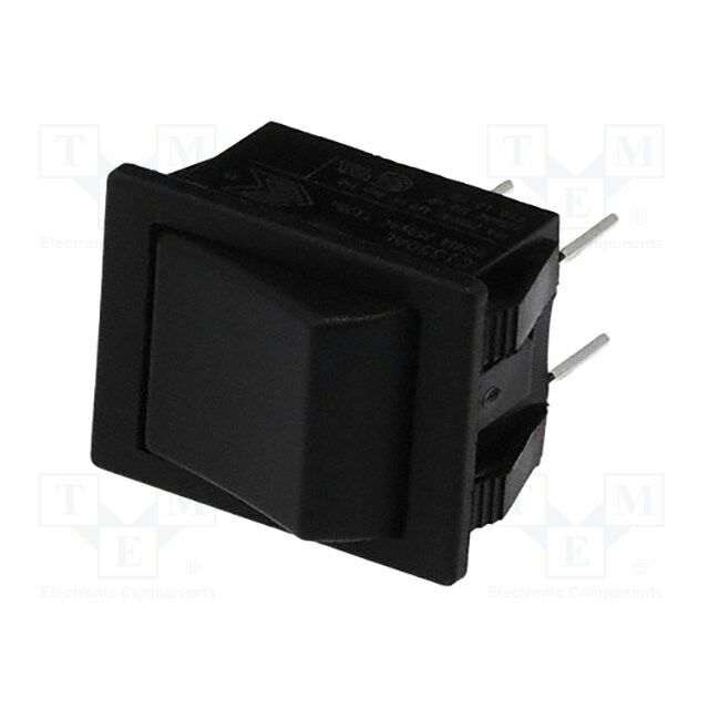 BULGIN ROCKER; DPST; ON-OFF; black; 1350