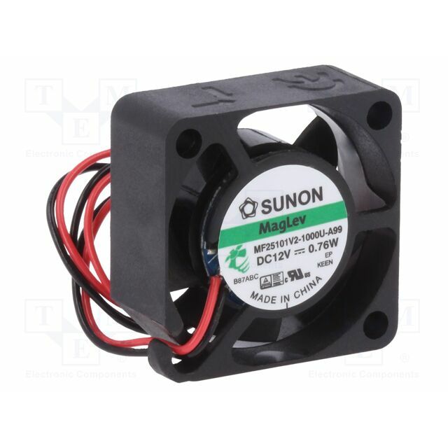 SUNON Fan: DC; 25x25x10mm; axial; 12VDC