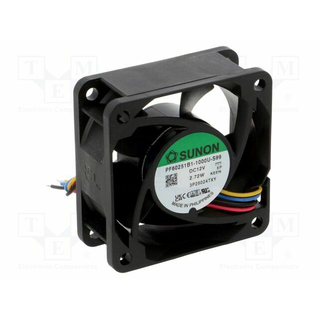 SUNON Fan: DC; 60x60x25mm; axial; 12VDC